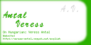 antal veress business card